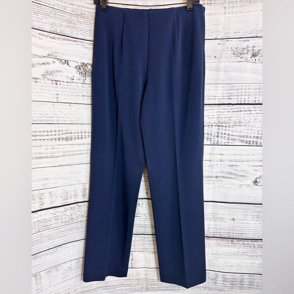 Pendleton Dress Pants Womens Size 4 High waisted Side Zipper Trouser Navy Blue - Picture 2 of 11